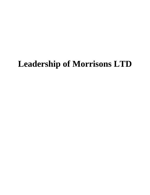 Leadership of Morrisons LTD_1