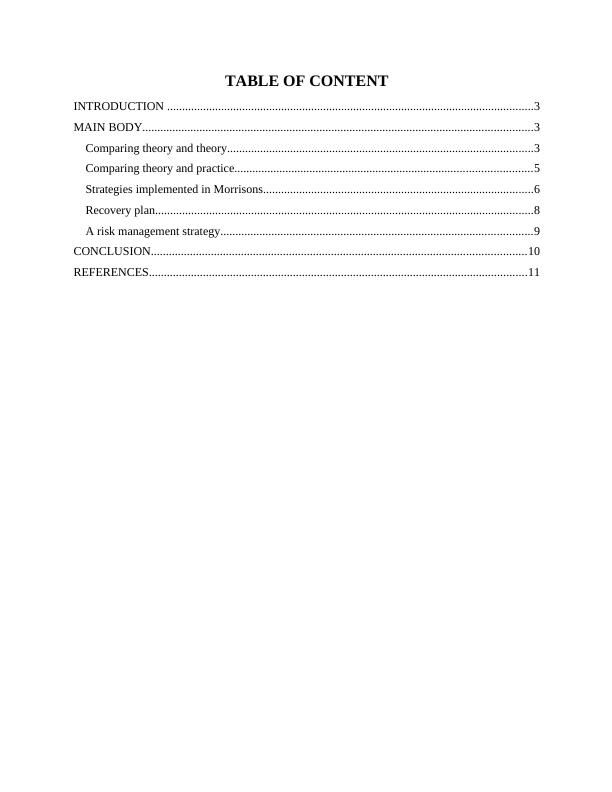 Comparing Resource Based Theory and Profit Maximization Theory in Morrisons