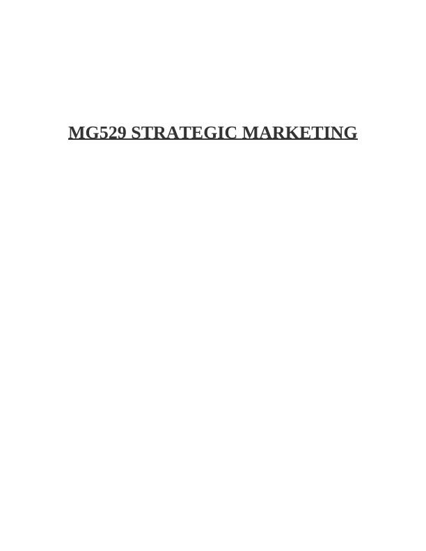 Strategic Marketing Analysis of Morrisons plc_1