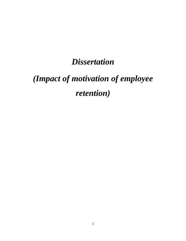 essay about retention and motivation