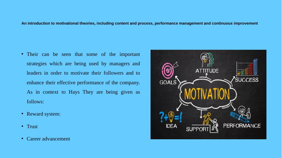 Motivational Strategy for Hays Company Leadership and Management