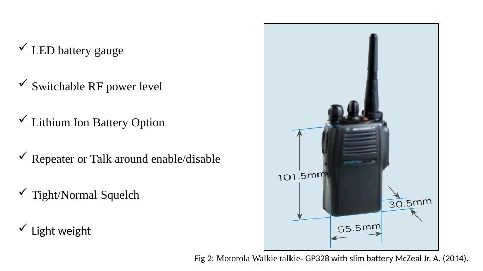 Motorola Walkie Talkie GP328 Features and Specialized Uses