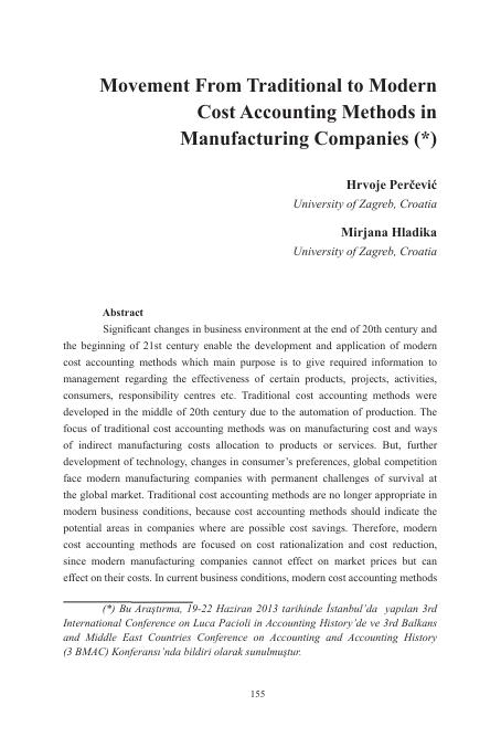 Movement From Traditional to Modern Cost Accounting Methods in Manufacturing Companies_1