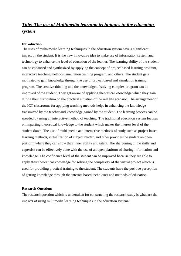 The Use of Multimedia Learning Techniques in Education System_4