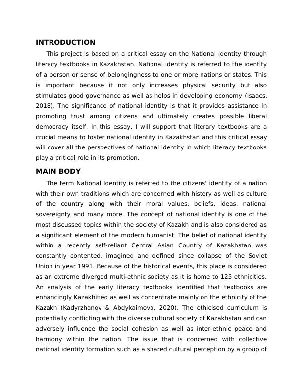 cultural identity essay kazakhstan