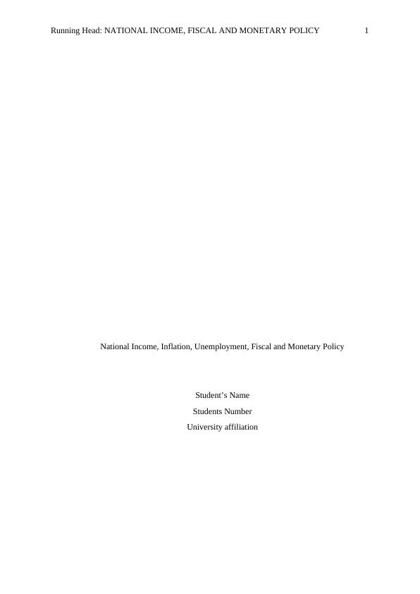 National Income, Inflation, Unemployment, Fiscal and Monetary Policy_1