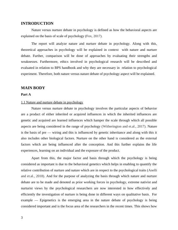 nature and nurture debate psychology essay