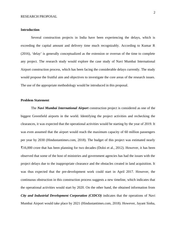 Delays in Government Construction Project in India: Case study of Navi Mumbai International Airport construction delays_3