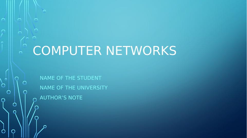Network Plan for Victoria University: Subnet Plan and IP Address Plan_1