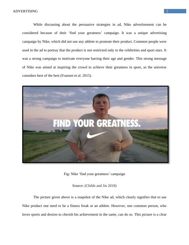 nike find your greatness case study