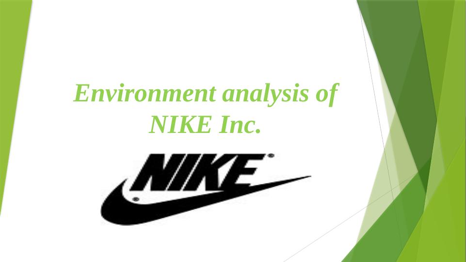 Environment Analysis of Nike Inc._1
