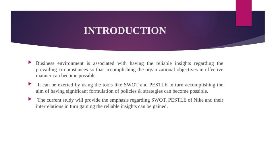 SWOT and PESTLE Analysis of Nike and Their Interrelations_3