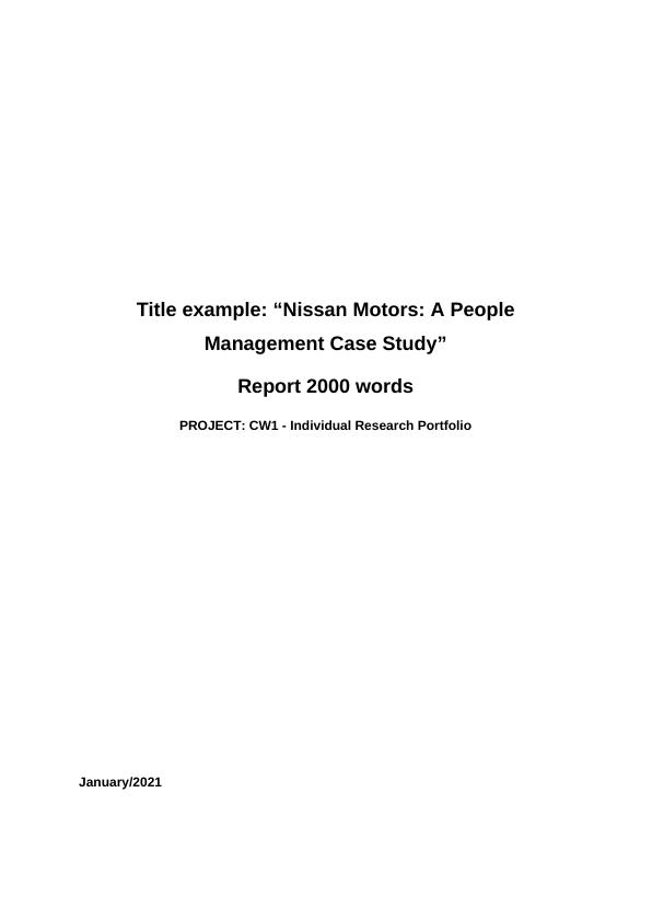 Nissan Motors: A People Management Case Study_1