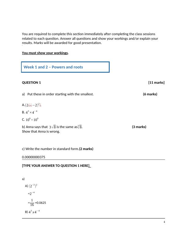 Numeracy 2 (MAII3007) Coursework Portfolio_4