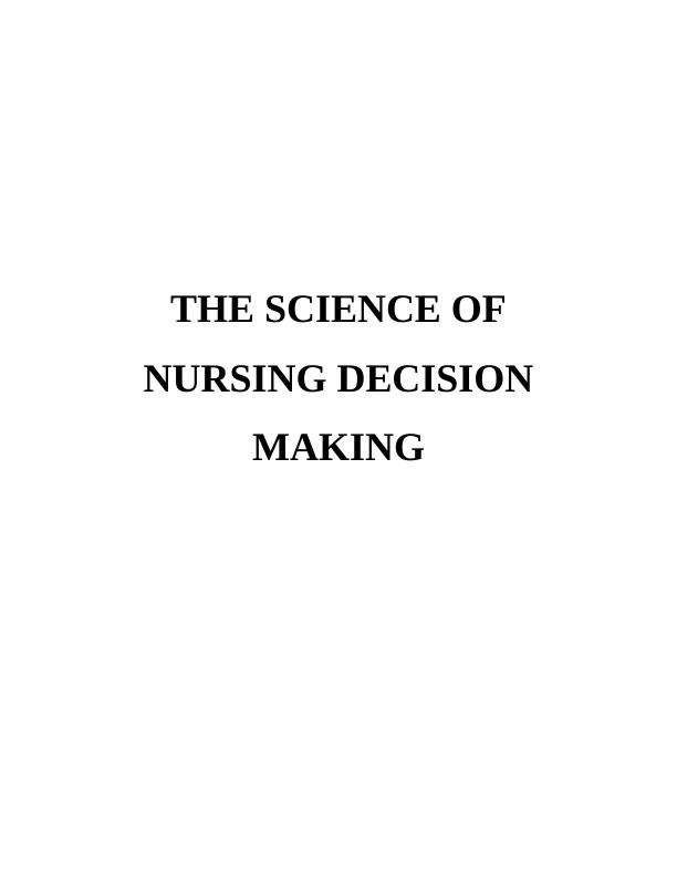 Nursing Decision Making Introduction_1