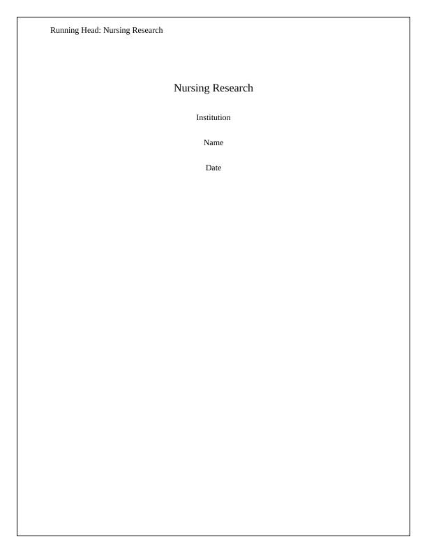 Nursing Research: Importance, Hypothesis, Sampling, Ethics, and Scientific Method_1
