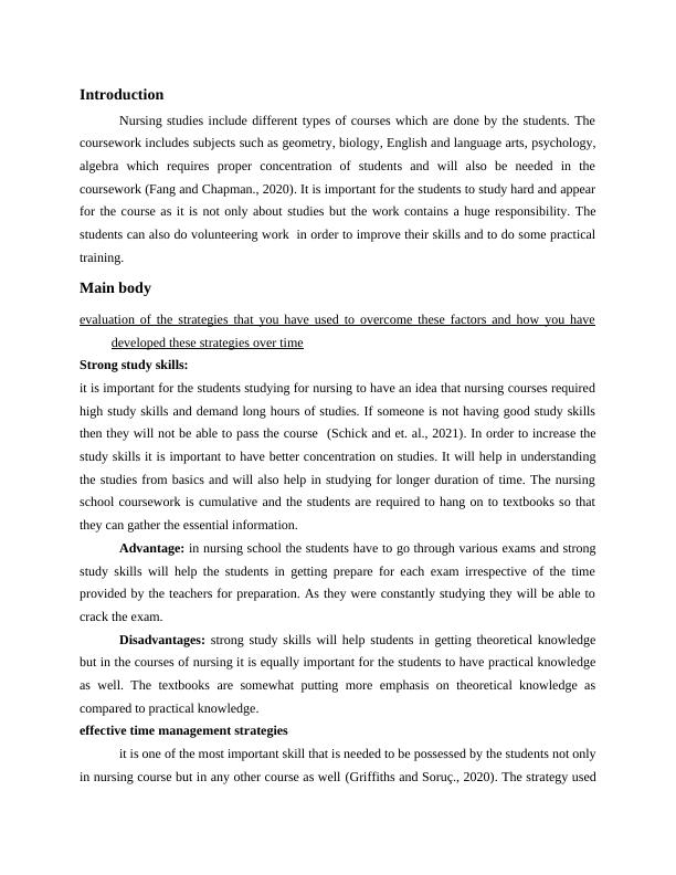 Strategies for Nursing Students Study Skills, Time Management, Reading