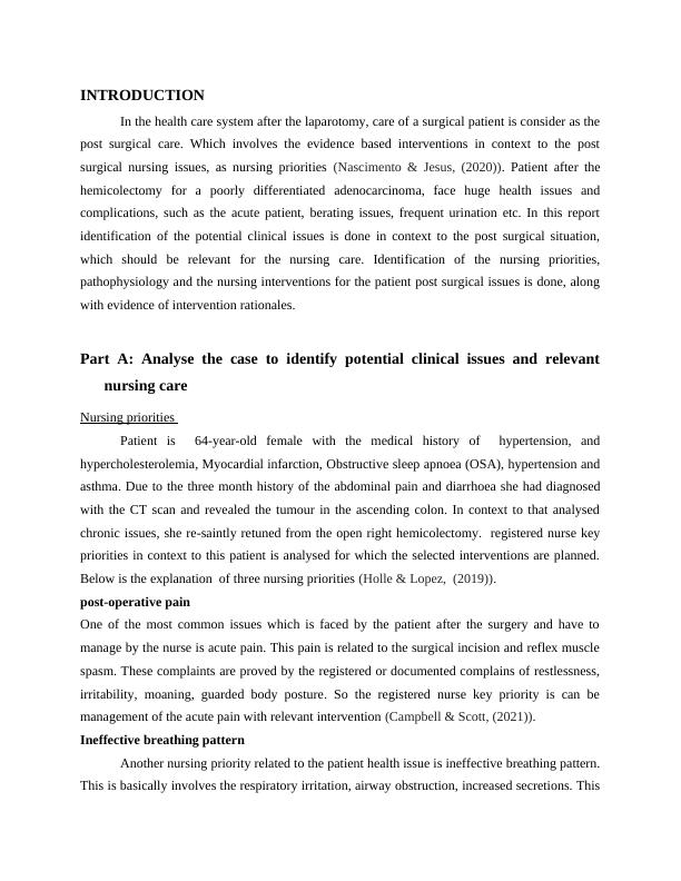 research problem statement related to medical surgical nursing