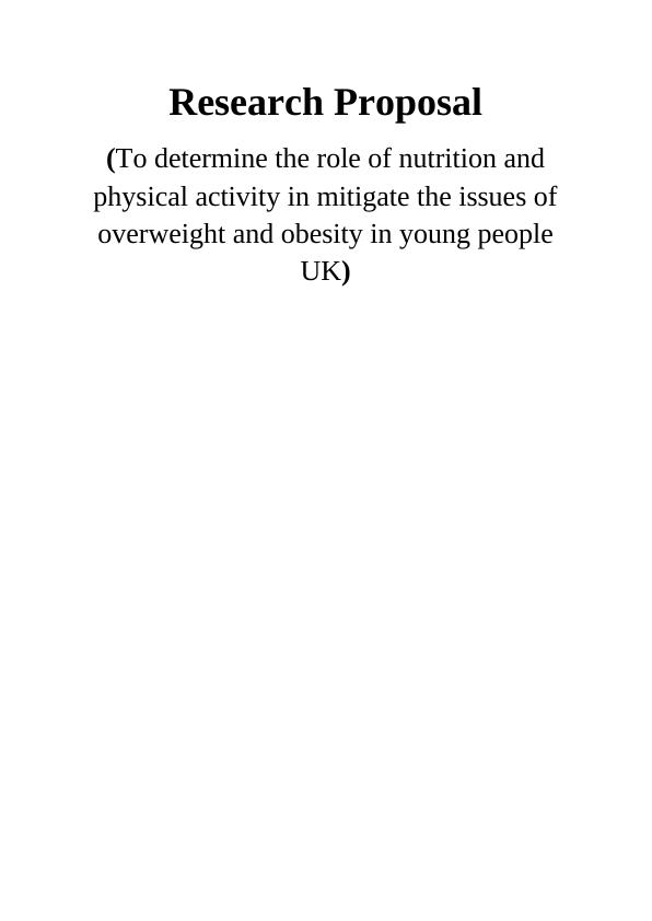 Role Of Nutrition And Physical Activity In Mitigating Overweight And ...