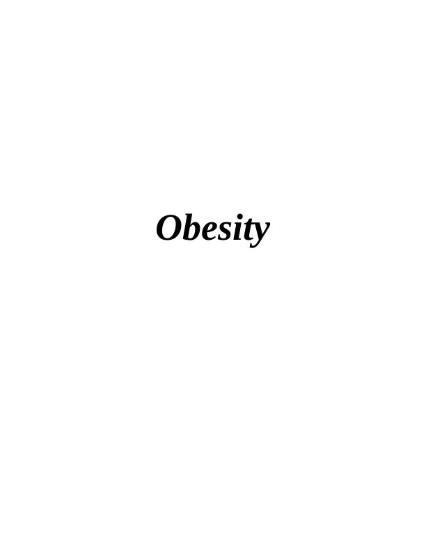 Obesity: A Major Public Health Concern in the UK_1