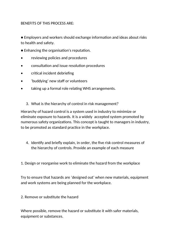 OHS/WHS Policies, Duty Holder Responsibilities, Hierarchy of Control, Quality System and WHS Record Keeping_4