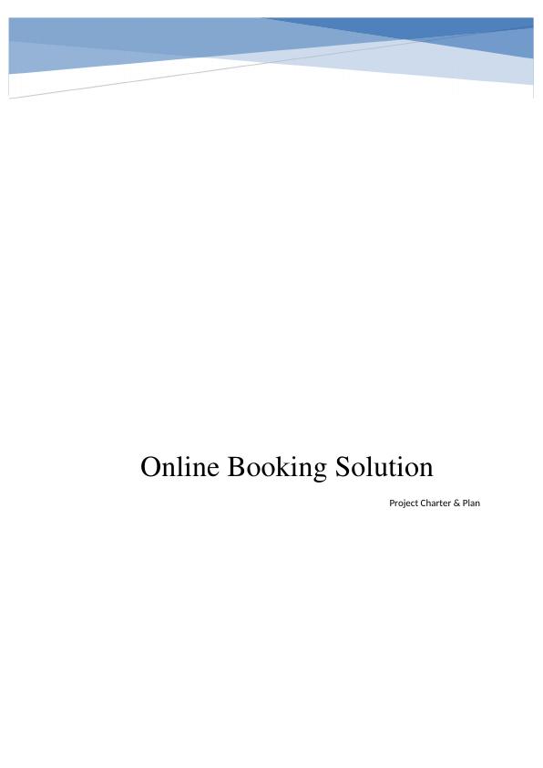 Online Booking Solution Project Charter & Plan_1