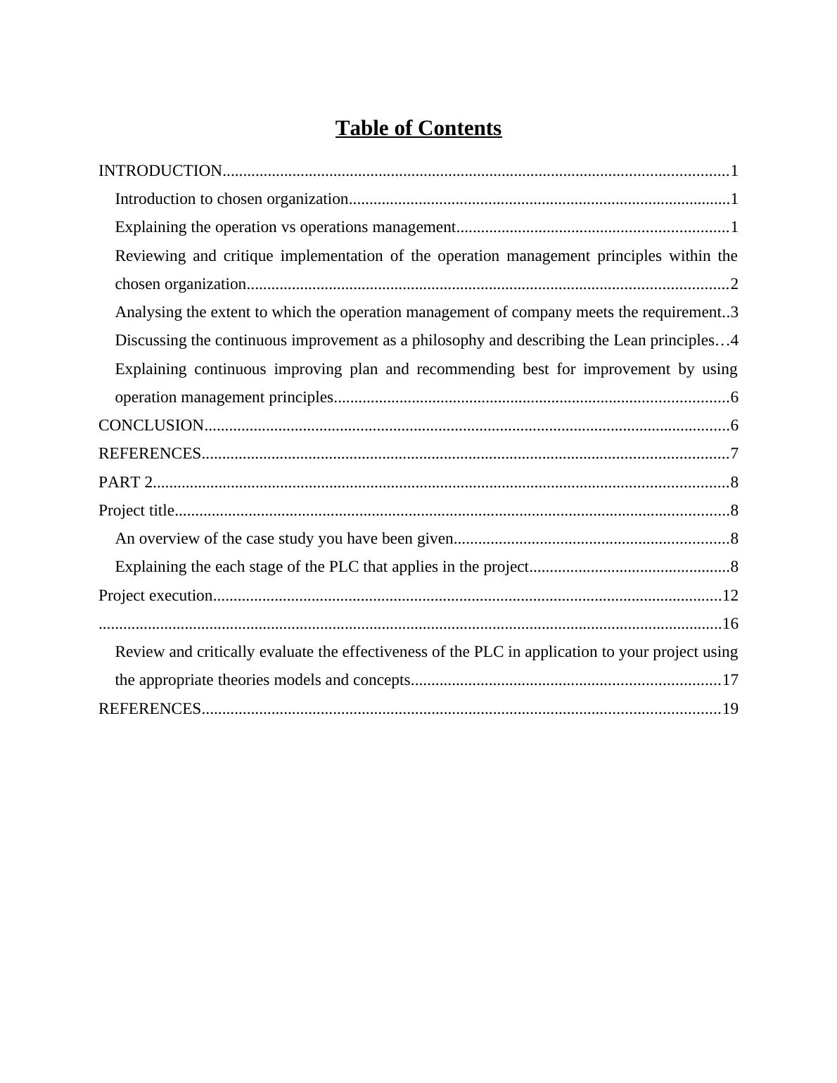 Operation and Project Management for Asda Desklib