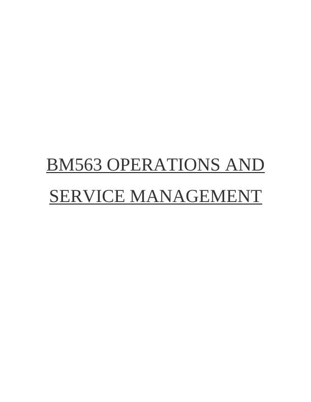 Operations and Service Management: Impact, Technology, and Supporting Functions_1