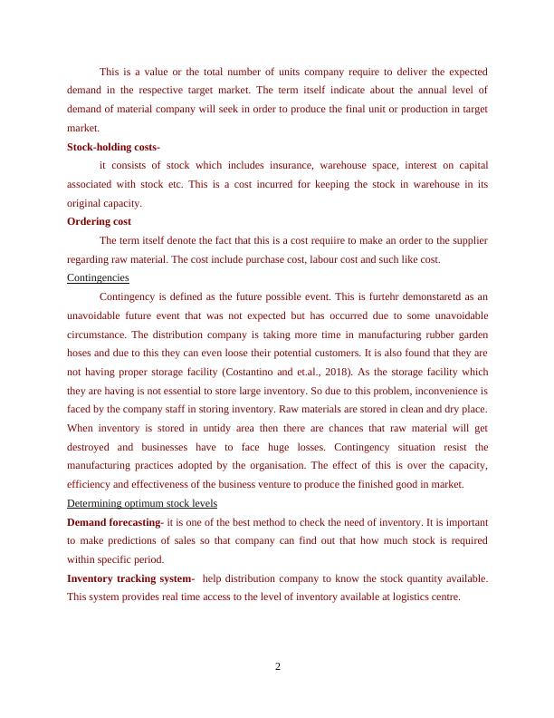 Assess and Monitor Optimum Stock Levels Desklib