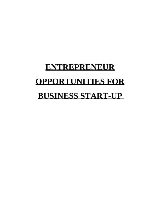 Entrepreneurial Opportunity for a Business Start-up in Organic Beauty Products_1