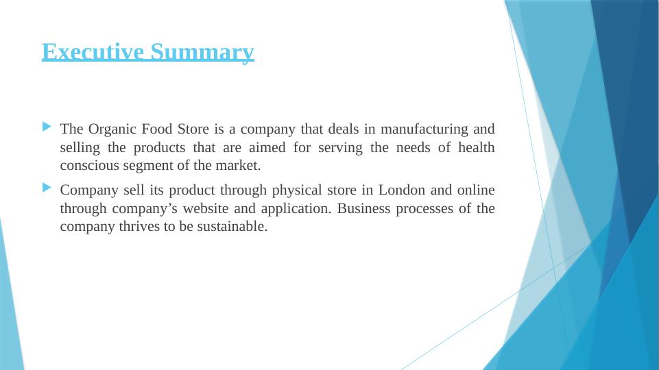 organic food store business plan pdf