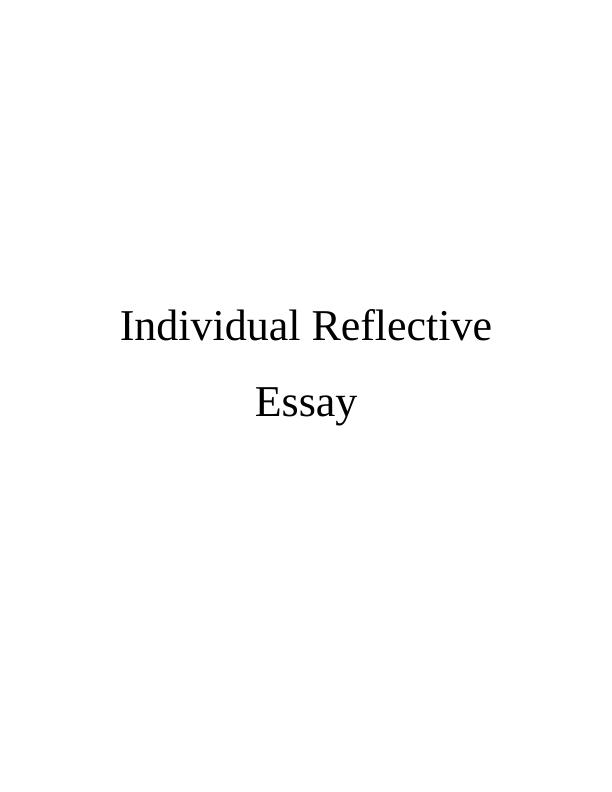 reflective essay behaviour management