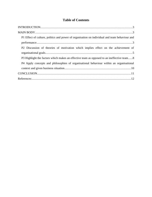 case study related to organisational behaviour