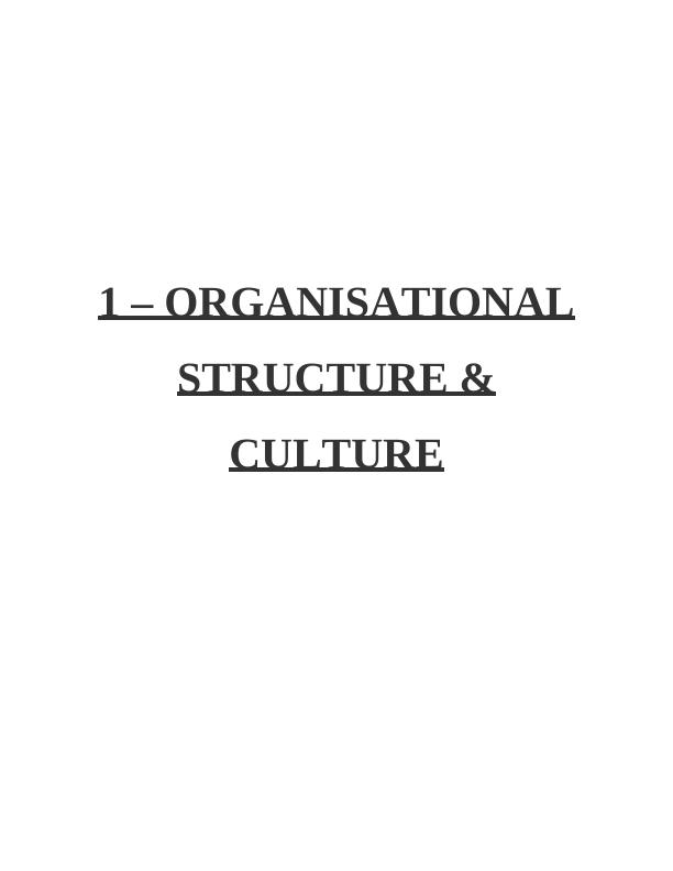 Organisational Structure & Culture: Impact on Performance & Behaviour_1