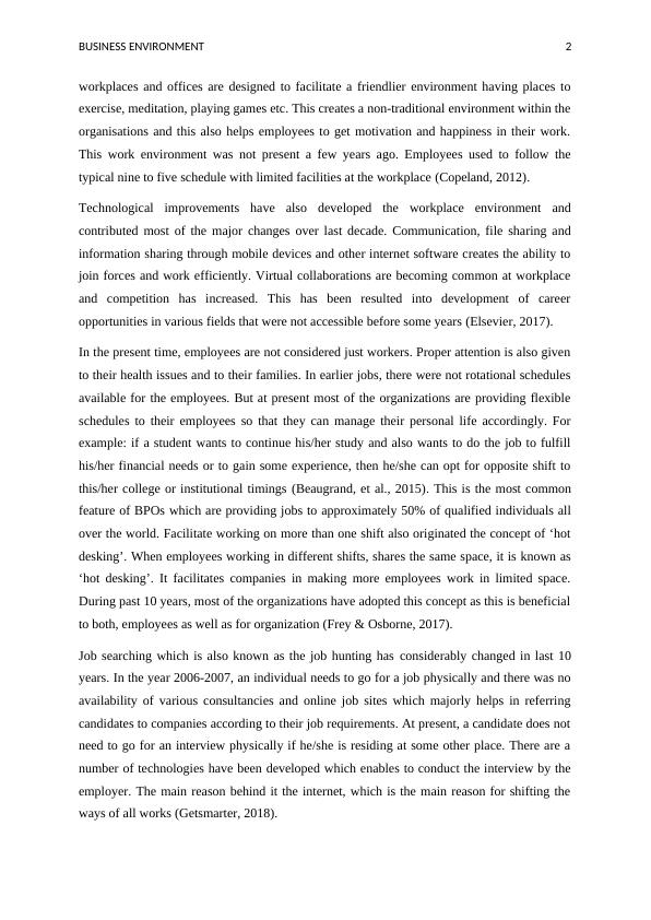 Changes in Organisational Structure and Job Opportunities in the Last ...