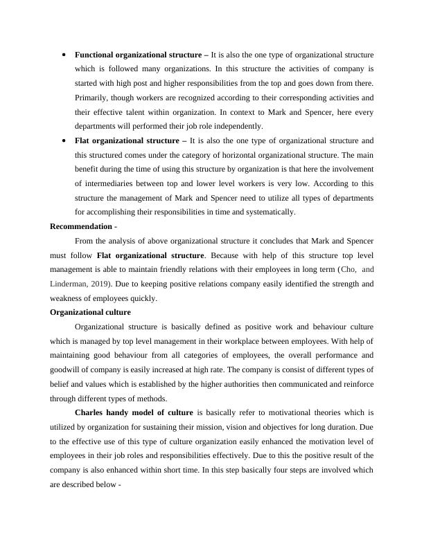 Evaluation of Organizational Structure and Culture of Mark and Spencer ...