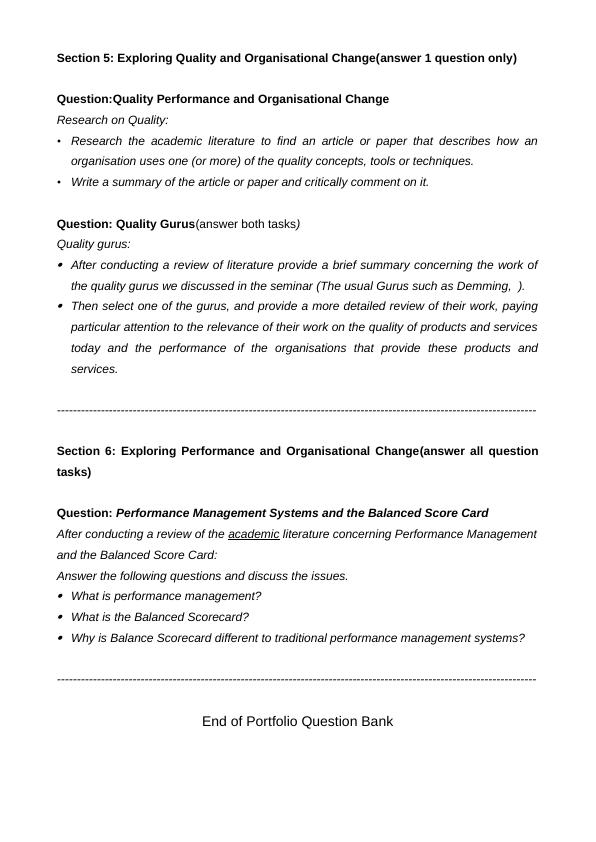 Portfolio of 10 Questions for Organizational Analysis Desklib
