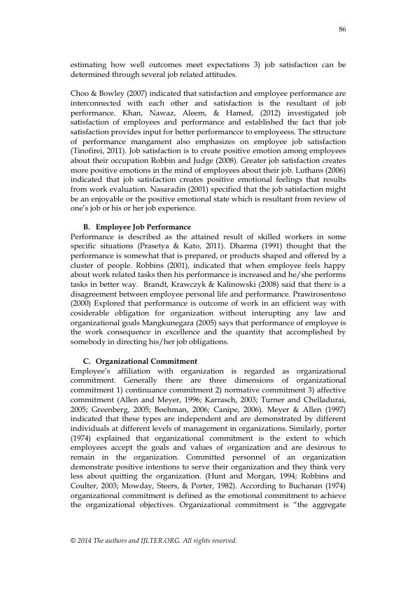 Impact of Organizational Commitment and Employee Performance on Employee Satisfaction_3