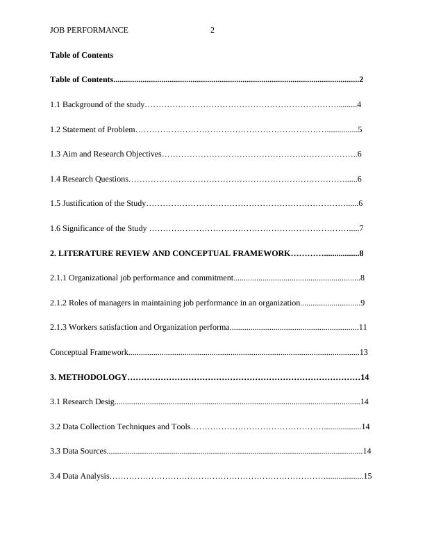 Maintaining and Managing Organizational Job Performance: A Case Study