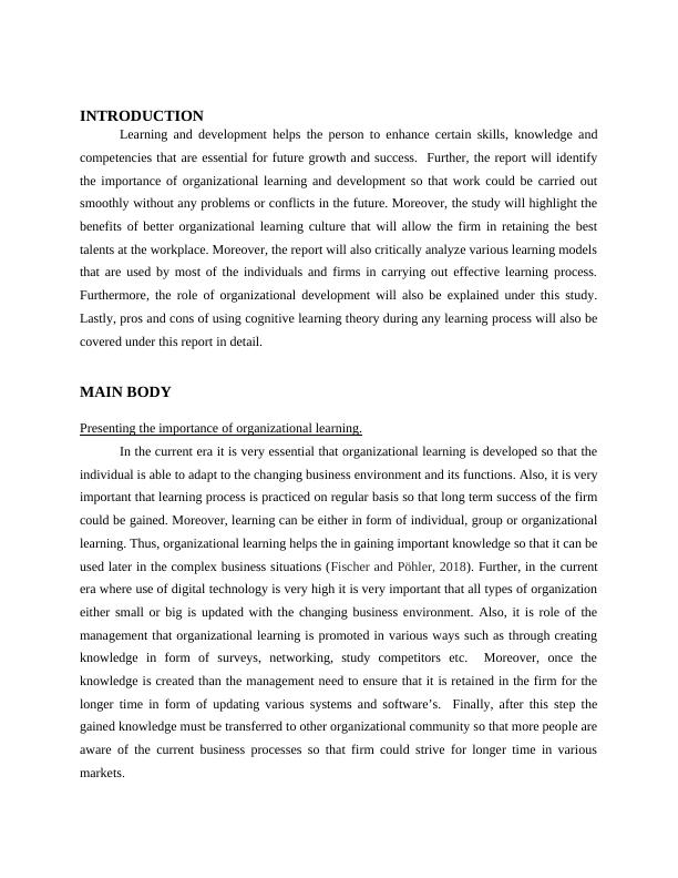 organizational learning dissertation