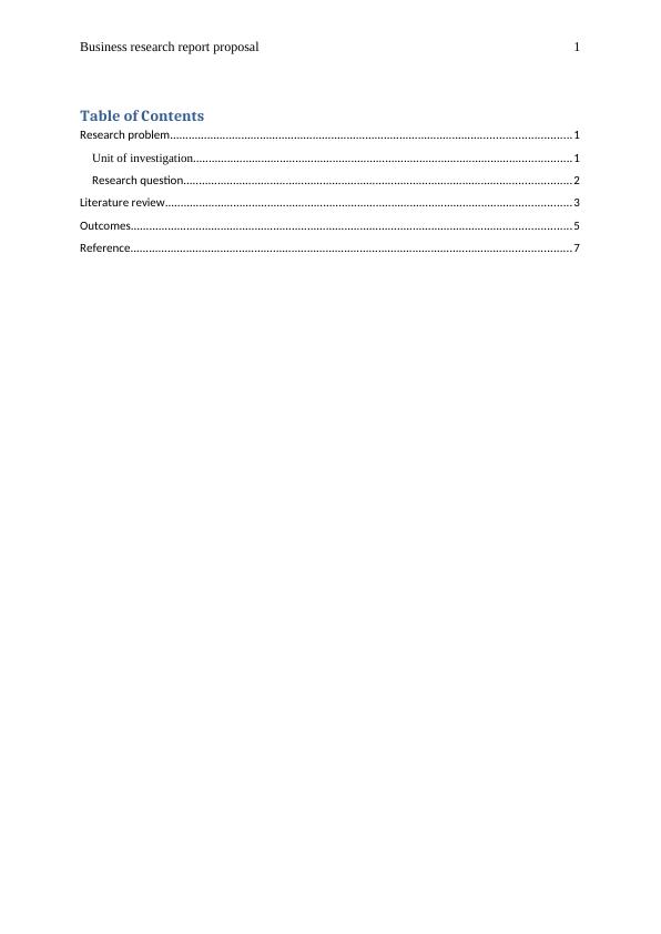 Business Research Report Proposal on Organizational Strategy and Structure_2