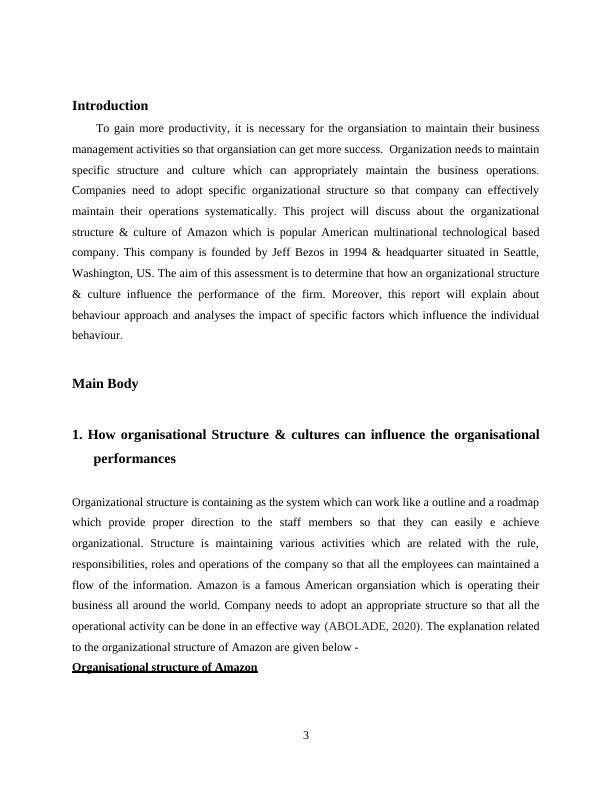 Influence of Organizational Structure and Culture on Performance: A ...