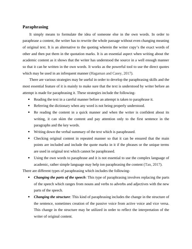 importance of paraphrasing in academic writing pdf