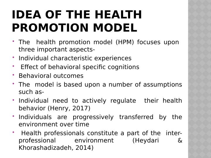 Pender’s Health Promotion Model: An Overview_6