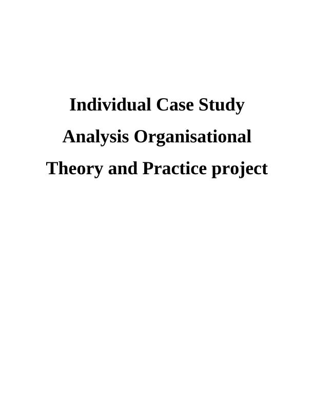 individual case study analysis