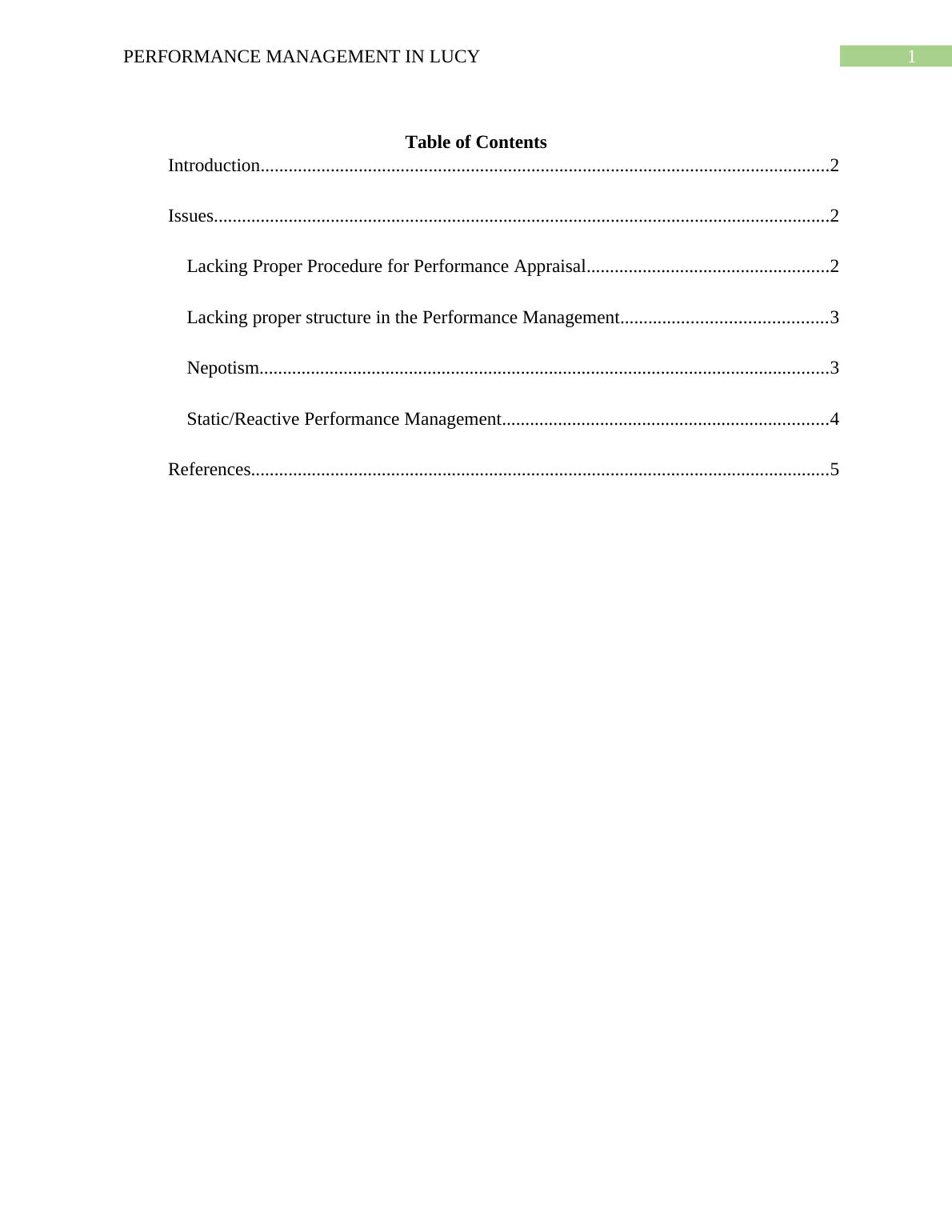 Performance Management Issues in LUCY Group A Case Study