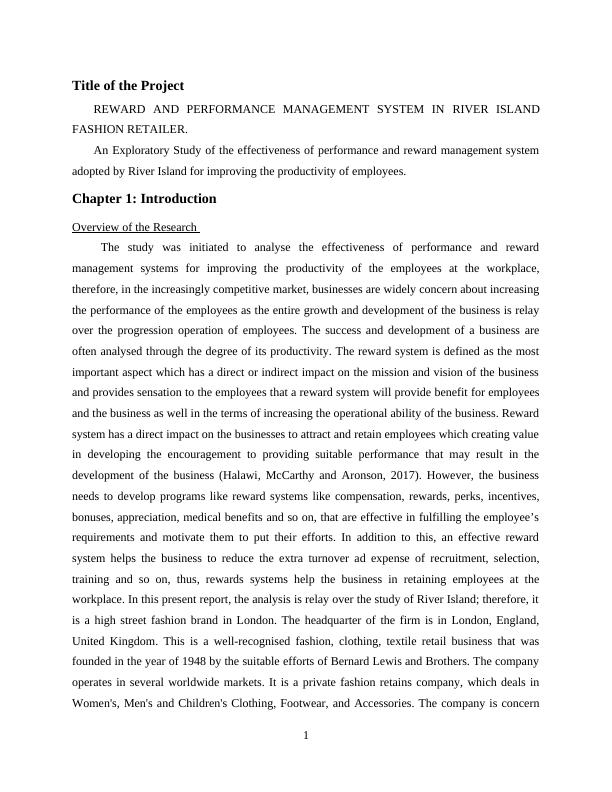 Effectiveness of Performance and Reward Management System in River Island Fashion Retailer_3