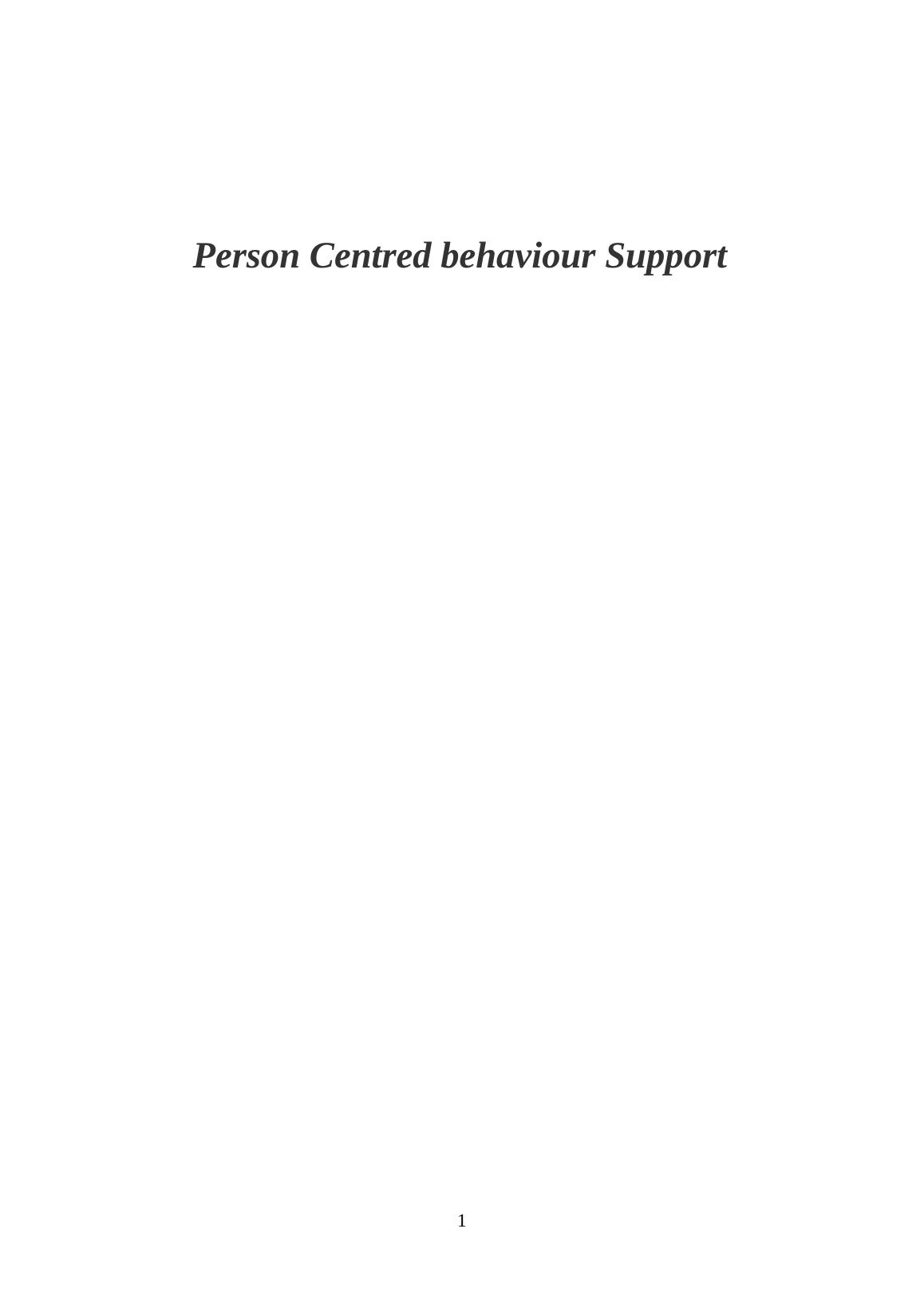 person-centred-behaviour-support-desklib