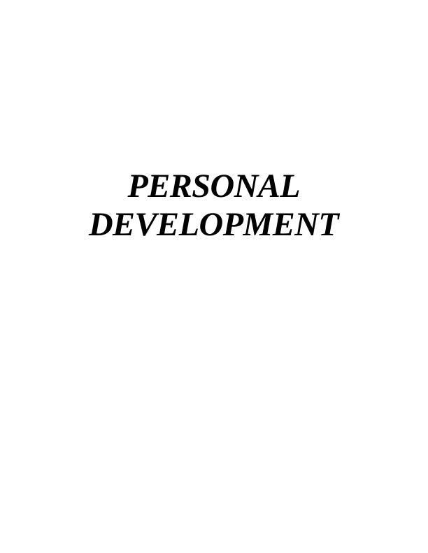 Personal Development Report: Reflection, Values, Dilemmas, and Plans_1