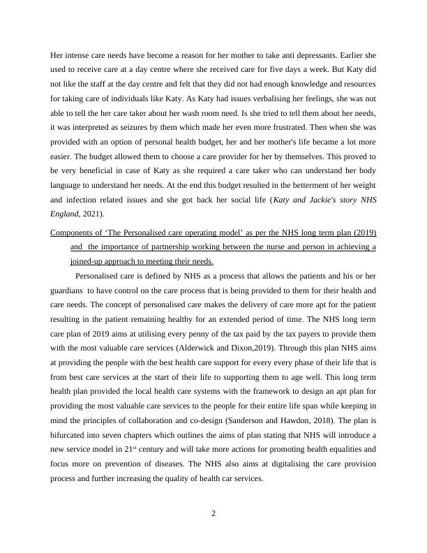 Voices & Choices Personalised Care in Nursing Desklib